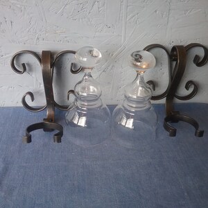 Vintage Wrought Iron Wall Candle Holders: Scandinavian Home Decor image 9