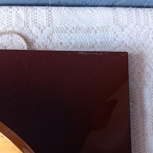 Hammarplast Plastic Mirror, Space Age Wall Mirror, Brown Square Mirror, Retro Swedish Decor image 11