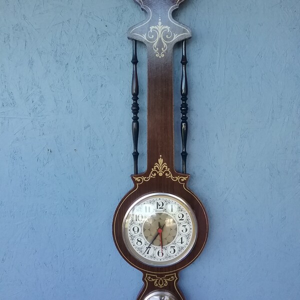 Wooden Hanging Clock Etsy