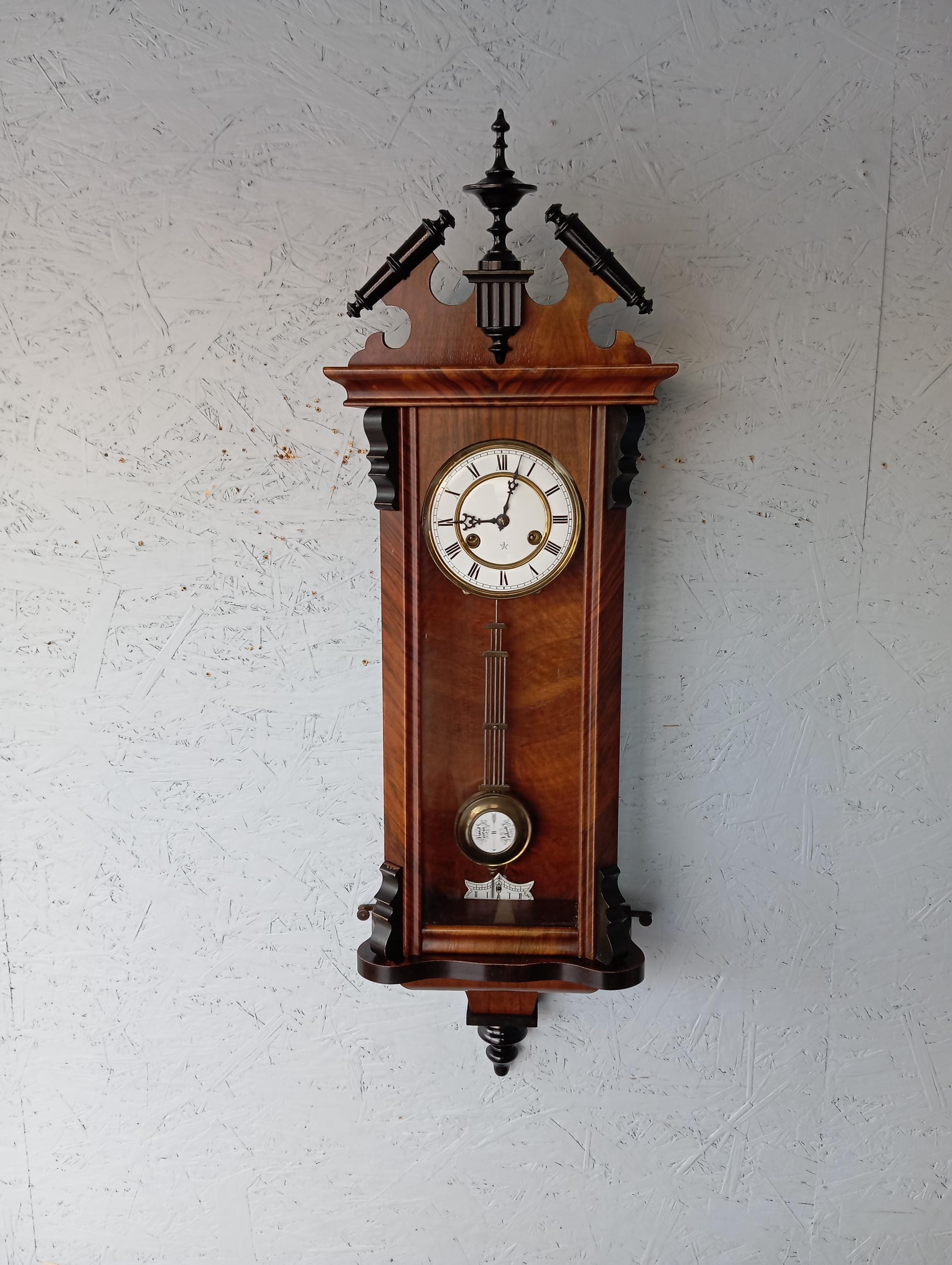 Antique Junghans Regulator Clock: German Pendulum Wall Clock