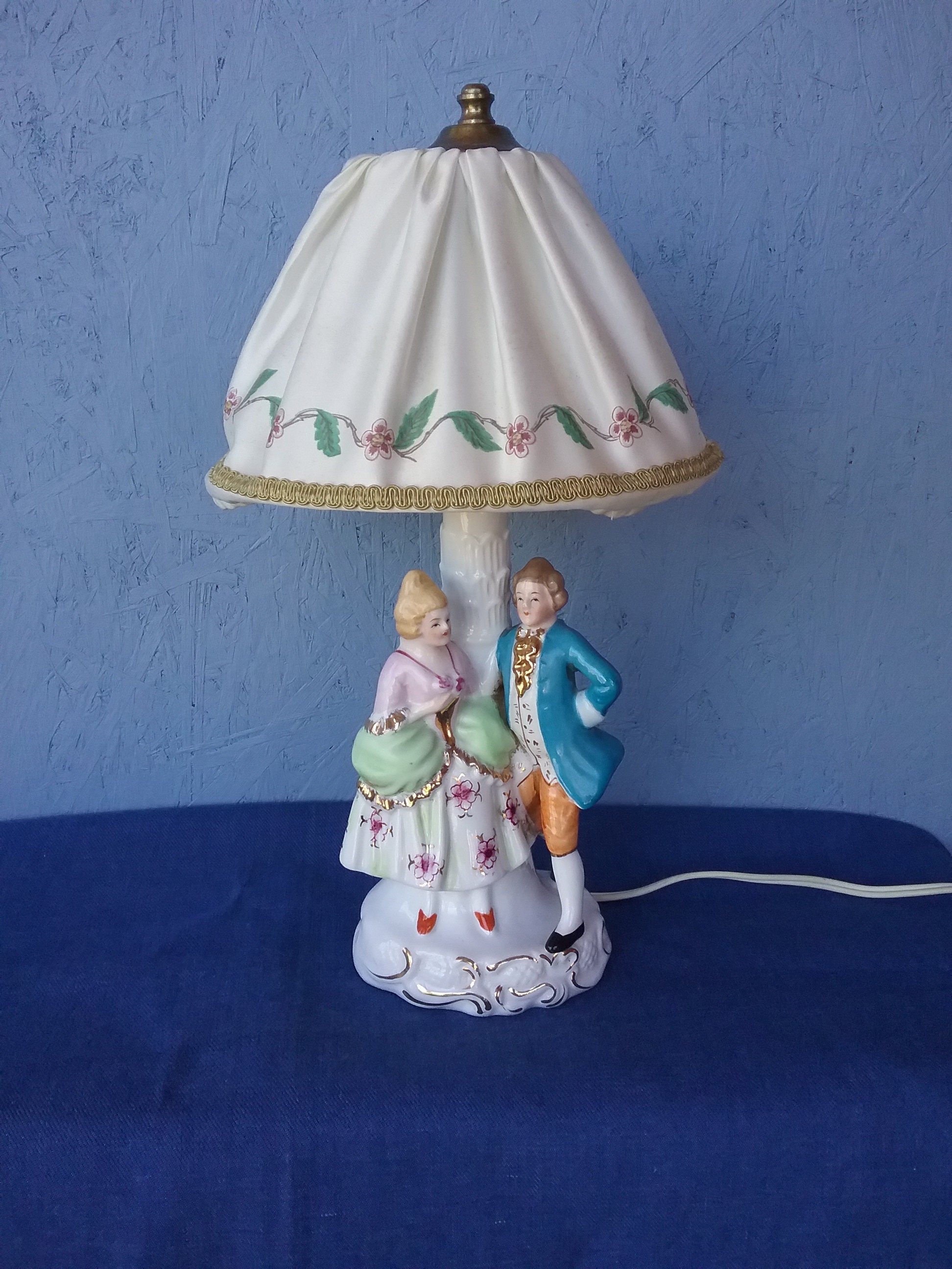 Porcelain Figurine Lamp   Etsy