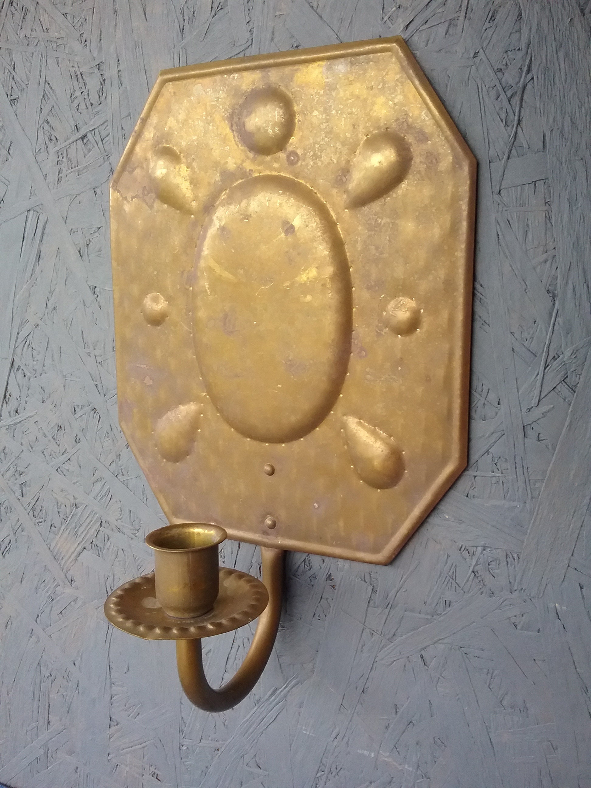 Vintage Brass Wall Candle Holder Swedish Candle Holder Etsy Sweden