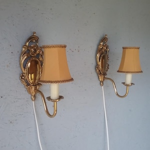 Pair of Swedish brass wall sconces, Scandinavian handmade wall sconces mid century, vintage lighting, home decor, housewarming gift