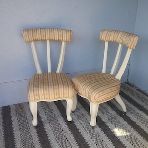 One of two mid-19th century upholstered armchairs/chairs, handmade antique armchairs, neo-rococo upholstered chairs, rare antique chair