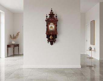 Antique Junghans Wall Clock: 1914 German Regulator Clock