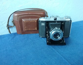 Ancien appareil photo a soufflet Compur SOM Zeiss années 1920