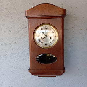 GUSTAV BECKER wall clock with pendulum, ca.1920 - 1926, German antique wall clock, fully working clock, housewarming gift
