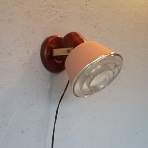 Mark Slojd Swedish swivel wall lamp, vintage turned pine wall lamps, Scandinavian modernist wall lamp, adjustable wall lamp