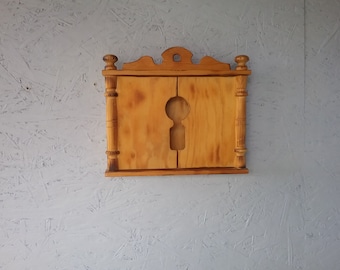 Swedish Vintage Key Box,Key Organizer,Wooden Cabinet,Wall Key Holder, Wall Decor, Rustic Style, gift