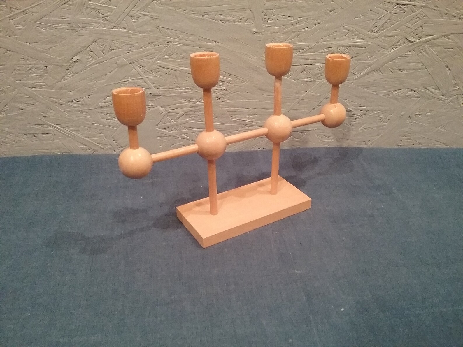 Scandinavian Candle Holder, Swedish Handmade Candle Holder, Turned Wood Candle Holder, Home