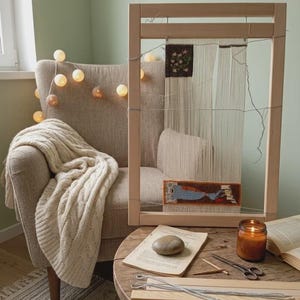 Métier à tisser Glimakra Kristina, cadre à tapisserie en bois, kit de tissage vintage suédois, décoration moderne du milieu du siècle