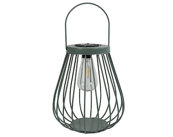 Hanging lamp LED solar eucalyptus or beige grid lamp light bulb lantern