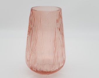 Vase "Momo", Vase apricot, Glasvase, Dekovase, Blumenvase, Windlicht