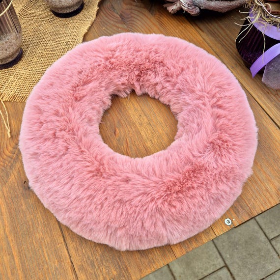 Fellkranz rosa Kunstfell Softfell Dekofell Türkranz pink