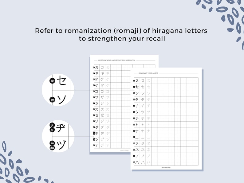 Japanese Katakana Practice Sheets Complete Katakana Alphabet for ...