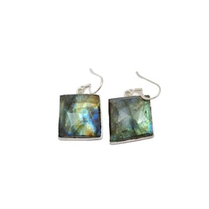 Labradorite Earrings 925 Sterling Silver Earrings Labradorite Gemstone Earrings Jewelry Handmade Earrings Labradorite Jewelry Gift For Her.