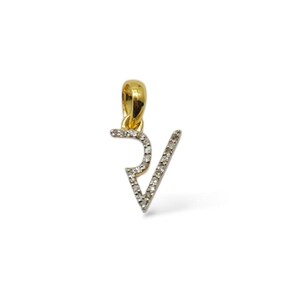 Pingente inicial para corrente, colar com pingente de letra inicial em prata 925 com diamantes, pedra pendente inicial, personalizável em qualquer alfabeto