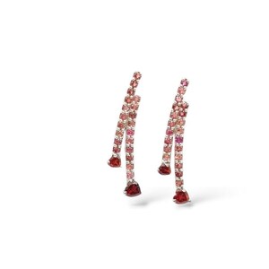 Pink Tourmaline Earring, Natural Tourmaline Earring Stud Silver 925, Mini Dainty Ear Studs Multi Stone Floral, October Birthstone Jewelry.