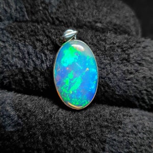 Opal Anhänger, 925 Sterling Silber Opal Anhänger, Opal Cabochon Anhänger, äthiopischer Opal Anhänger, natürlicher Feueropal Anhänger, Edelstein Geschenke.