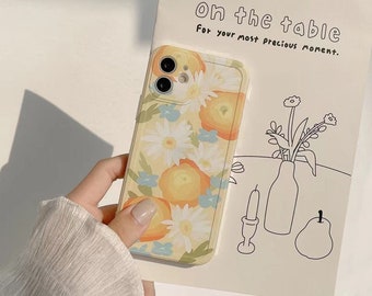 Daisy Flower Case for iPhone 11, iPhone 11 Pro, iPhone 11 Pro Max, iPhone 12, iPhone 12 Pro, iPhone 12 Pro Max