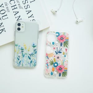 Coque iPhone tendance à motif floral pour iPhone 15/14/13/12/11 Pro Mini Pro Max, XR, XSMAX