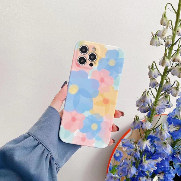 Artistic Floral iPhone Case for iPhone 15, 14 Pro Max, 13, 12, 11 Pro, XR, XS Max