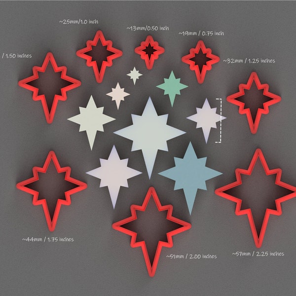 Northern Star Polymer Clay Cutters - Jewelry making - Clay Cutters