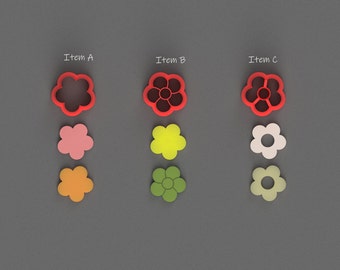 Emporte-pièce en forme de fleur en pâte polymère | Découpoir marguerite en pâte polymère - Fabrication de bijoux
