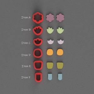 Organic Studs to Match Any Earring Styles Polymer Clay Cutters - Jewelry making - Clay Cutters