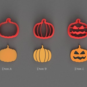 Halloween Pumpkin Polymer Clay Cutters - Jewelry making - Clay Cutters