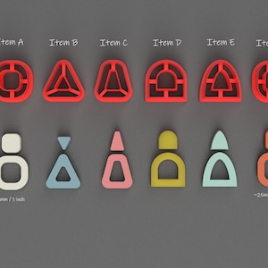 Basic Shapes with Donut Cut Polymer Clay Jewelry Cutters