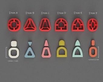 Basic Shapes with Donut Cut Polymer Clay Jewelry Cutters