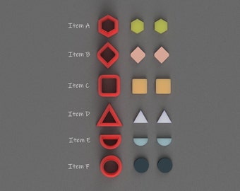 Basic Shape Studs to Match Any Earring Styles Polymer Clay Cutters - Jewelry making - Clay Cutters
