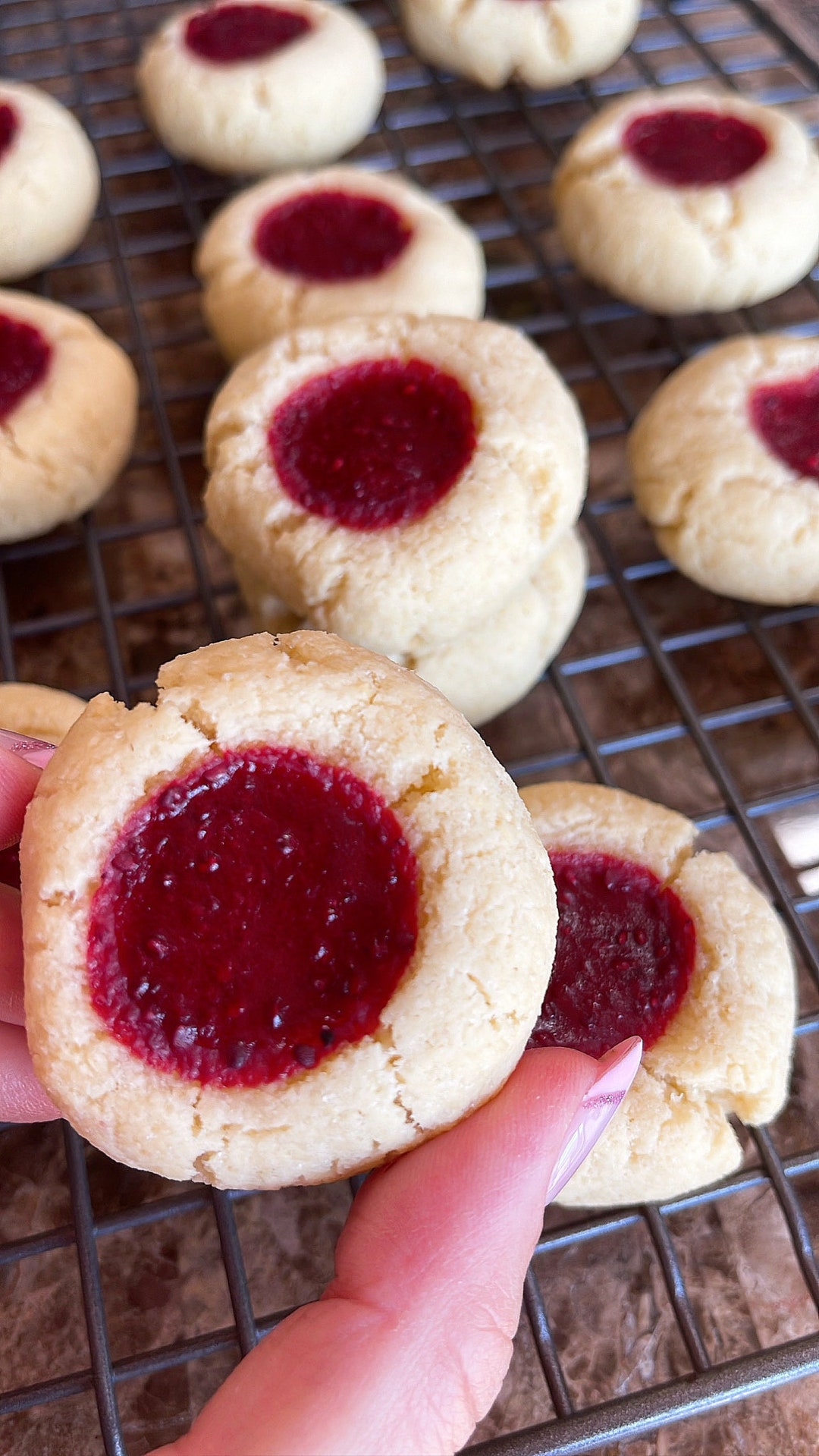 Keto Strawberry Thumbprint Cookie Only 1 Net Carb Each Low Carb, Sugar