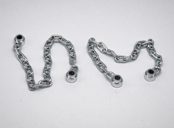 Lego Chrome Silver Plated Chain 30104 21 Links x2 Brand New
