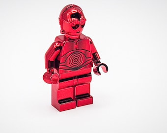 Lego Chrome Red C-3PO Mini Figure Star Wars