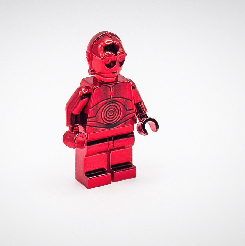 Lego Chrome Red C 3PO Mini Figure Star Wars Etsy