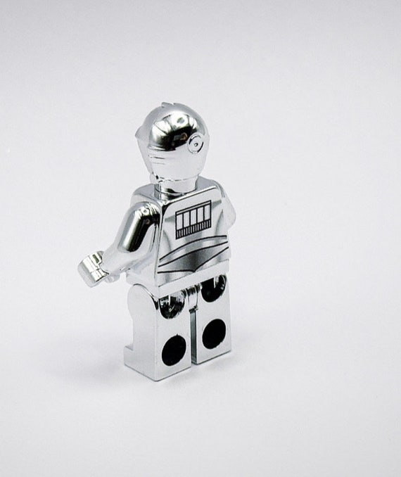 Lego Chrome Silver Plated C 3PO Mini Figure Star Wars New Etsy