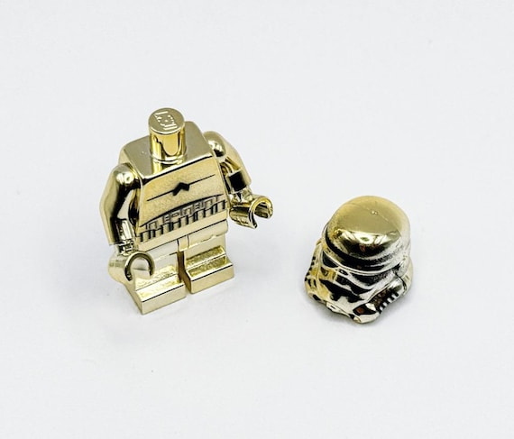 Lego Chrome Gold Stormtrooper Mini Figure Star Wars New Etsy