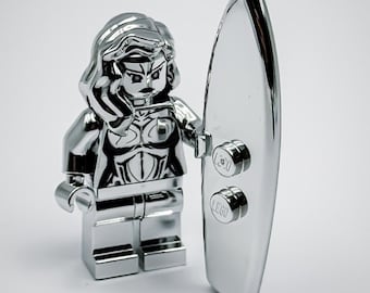 Lego Chrome Silver Surfer Minifigura femenina Los Cuatro Fantásticos ¡Nuevo!