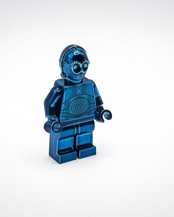 スターウォーズ　消しゴム　C-3PO　青色　TAKARA GMFGI Lego Chrome Blue C-3PO Mini Figure Star Wars - Etsy