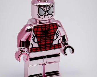 レゴ クロームピンクメッキ スパイダーマン ミニフィギュア DCスーパーヒーローズ 新品!!