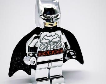 レゴ クロームシルバーメッキ バットマン 顎開き ミニフィギュア DCスーパーヒーローズ 新品!!