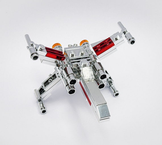 Lego Chrome Silver Plated Star Wars Mini X- Wing (60 Pieces) New