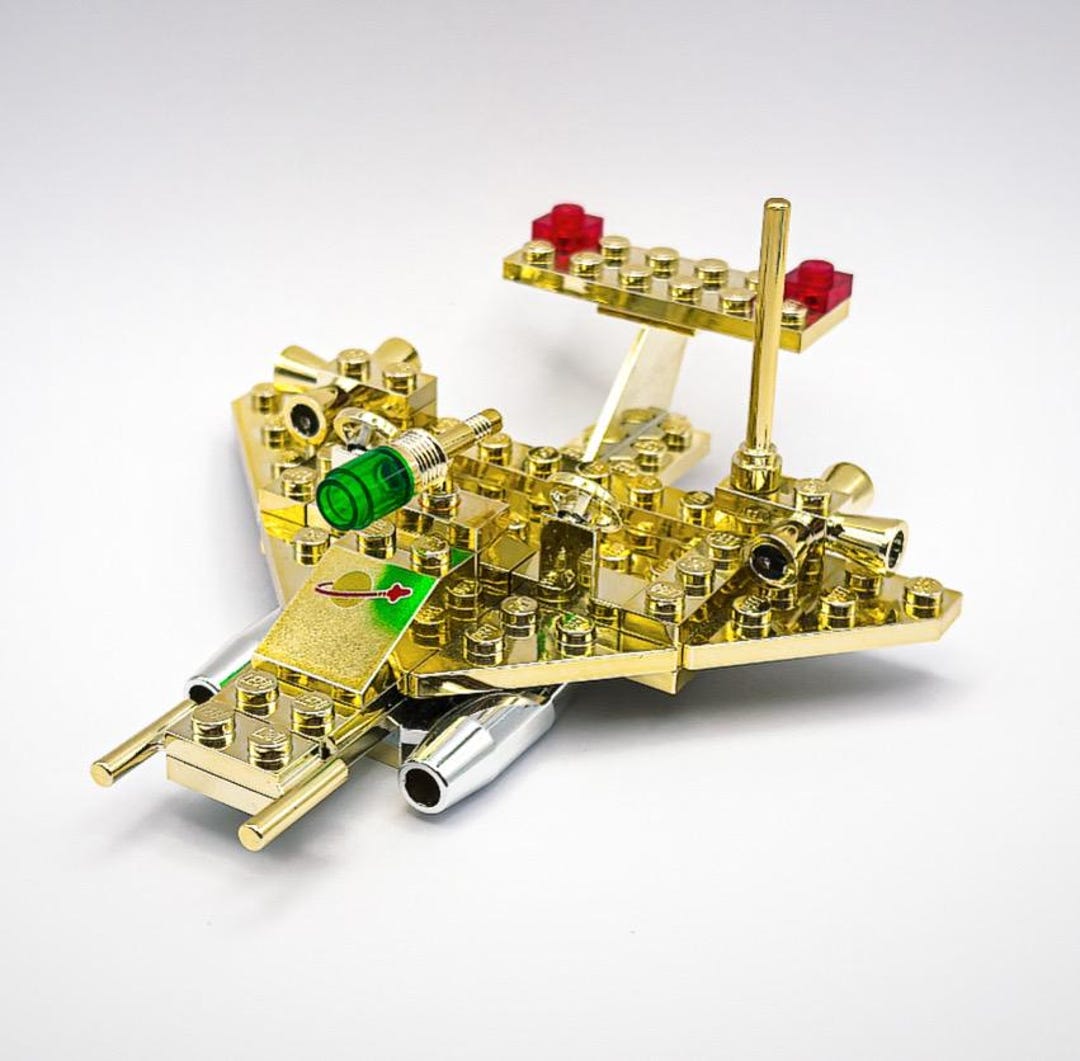 Lego Chrome Gold/silver Space Shuttle 442 Classic Space Brand New