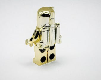 Lego Chrome Gold Plated Boba Fett With Printed Arms Minifigure