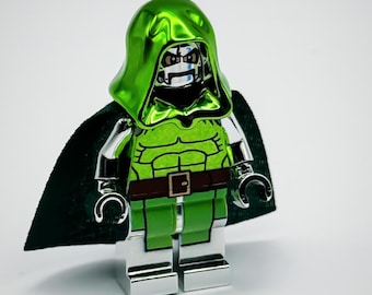 Lego Cromado Plateado Dr. Doom Minifigura Super Héroes ¡Nuevo!