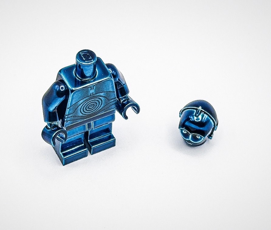 Lego Chrome Blue C-3PO Mini Figure Star Wars - Etsy