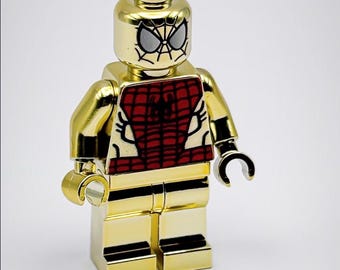 レゴ クロームゴールドメッキ スパイダーマン ミニフィギュア DCスーパーヒーローズ 新品!!