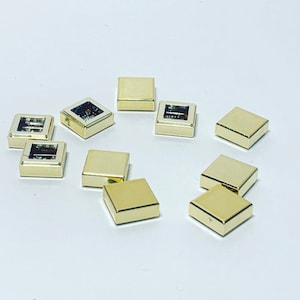 Lego Chrome Gold Square Tiles 1x1 3070 x10 New